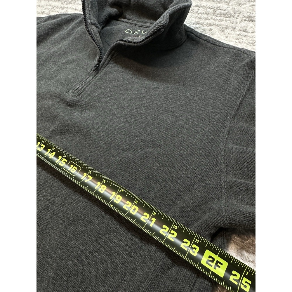 ORVIS Men's Pullover 1/4 Zip Red Grey Sweater Size Large 100% Cotton Lot of 2 - Picture 13 of 15